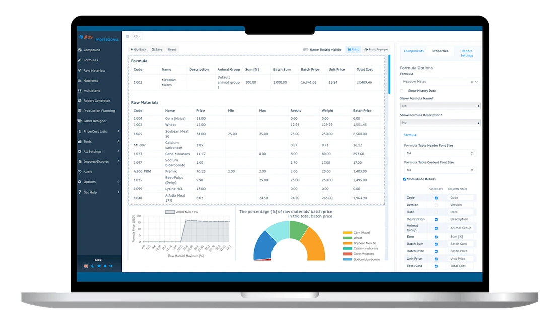 AFOS Report Generator screenshot